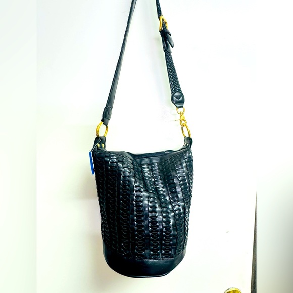 Leather Round Bag Black Medium - Picture 2 of 7